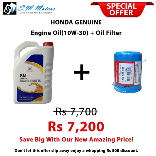 HONDA GENUINE ENGINE OIL (10W-30) + OIL FILTER