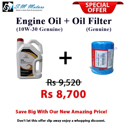 HONDA GENUINE ENGINE OIL (10W-30) + Genuine Oil Filter